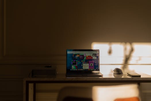 distraction-free study setup