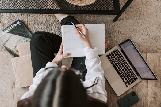 student studying with flashcards