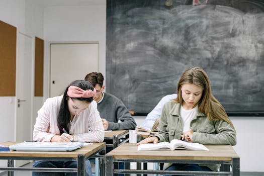 image of students studying together