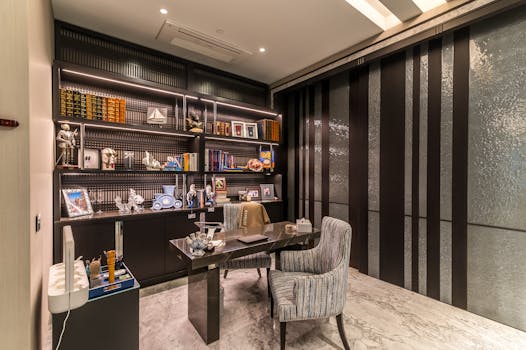 organized study space with good lighting