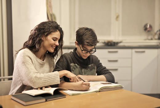 student studying with a smile